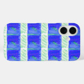 Coques Case-Mate iPhone Bleu Nautique Abstrait le Plus Cool  (Verso (horizontal))