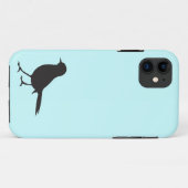 Coques Case-Mate iPhone Bleu noir et blanc d'oiseau de moineau de (Dos (Horizontal))