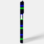 Coques Case-Mate iPhone Bleu Noir Grandes Vertes (Verso / Droite)