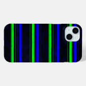 Coques Case-Mate iPhone Bleu Noir Grandes Vertes (Verso (horizontal))