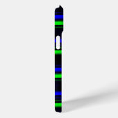 Coques Case-Mate iPhone Bleu Noir Grandes Vertes (Verso / Droite)