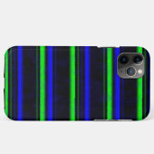 Coques Case-Mate iPhone Bleu Noir Grandes Vertes (Dos (Horizontal))