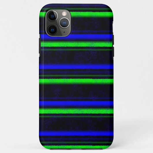 Coques Case-Mate iPhone Bleu Noir Grandes Vertes (Dos)
