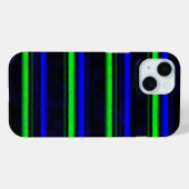 Coques Case-Mate iPhone Bleu Noir Grandes Vertes (Verso (horizontal))