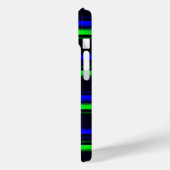 Coques Case-Mate iPhone Bleu Noir Grandes Vertes (Verso / Gauche)