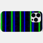Coques Case-Mate iPhone Bleu Noir Grandes Vertes (Verso (horizontal))