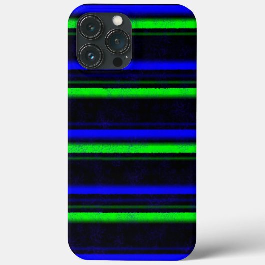 Coques Case-Mate iPhone Bleu Noir Grandes Vertes (Verso)