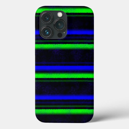 Coques Case-Mate iPhone Bleu Noir Grandes Vertes (Verso)