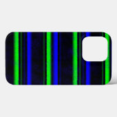 Coques Case-Mate iPhone Bleu Noir Grandes Vertes (Verso (horizontal))