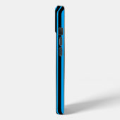Coques Case-Mate iPhone Bleu Noir Grilles Verticales Design Motif (Verso / Gauche)