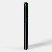 Coques Case-Mate iPhone Bleu Noir Grilles Verticales Design Motif (Verso / Droite)