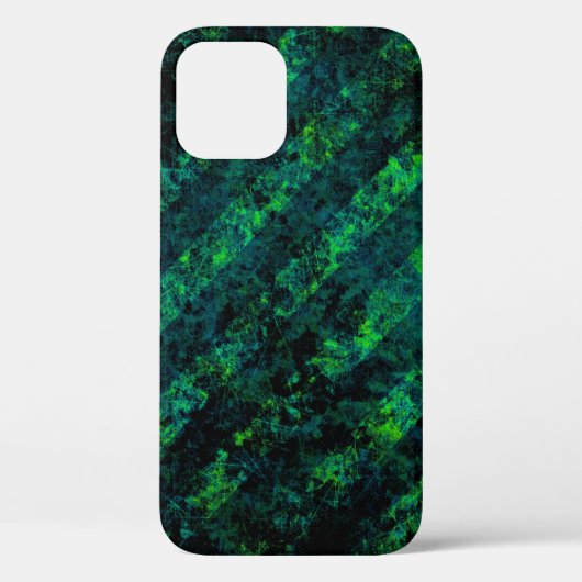 Coques Case-Mate iPhone Bleu noir vert rayé arrière - plan avec flou, gra (Verso)