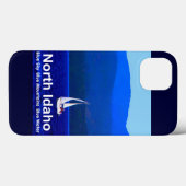 Coques Case-Mate iPhone Bleu nord de l'Idaho (Verso (horizontal))