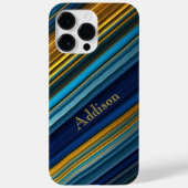 Coques Case-Mate iPhone Bleu/Or Abstrait contemporain (Verso)