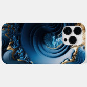 COQUES Case-Mate iPhone BLEU & OR ABSTRAIT LIQUIDE REGARDS SWIRLS (Verso (horizontal))