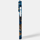 COQUES Case-Mate iPhone BLEU & OR ABSTRAIT LIQUIDE REGARDS SWIRLS (Verso / Gauche)