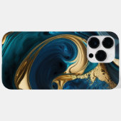 COQUES Case-Mate iPhone BLEU & OR ABSTRAIT LIQUIDE REGARDS SWIRLS (Verso (horizontal))