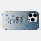 Coques Case-Mate iPhone Bleu Or sur une étoile (Verso (horizontal))