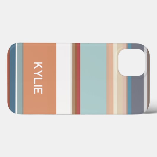 Coques Case-Mate iPhone Bleu orange moderne (Verso (horizontal))