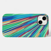 Coques Case-Mate iPhone Bleu orange Turquoise Abstrait (Verso (horizontal))