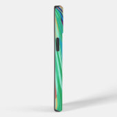 Coques Case-Mate iPhone Bleu orange Turquoise Abstrait (Verso / Droite)