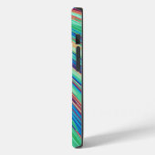Coques Case-Mate iPhone Bleu orange Turquoise Abstrait (Verso / Gauche)