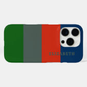 Coques Case-Mate iPhone Bleu Orange Vert Motif Personnalisé (Verso (horizontal))