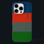 Coques iPhone 16 Pro Bleu Orange Vert Motif Personnalisé<br><div class="desc">Donnez à votre iPhone 16 Pro un look audacieux et moderne avec le Coque Motif Bleu, Orange et Vert Blocage de couleurs. Doté d'un design rayé dynamique, ce coque ajoute une touche élégante tout en protégeant votre appareil de l'usure quotidienne. Parfait pour ceux qui aiment les accessoires colorés et accrocheurs....</div>