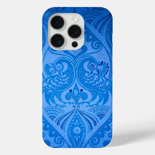 Coques Case-Mate iPhone Bleu Oriental Peacock Birds (Verso)