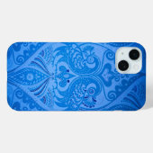 Coques Case-Mate iPhone Bleu Oriental Peacock Birds (Verso (horizontal))