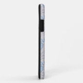Coques Case-Mate iPhone Bleu pâle et blanc argenté Damassé (Dos/Droite)