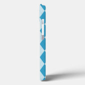 Coques Case-Mate iPhone Bleu paon argyle petite forme de diamant (Verso / Gauche)