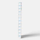 Coques Case-Mate iPhone Bleu pastel et damier blanc (Verso / Droite)