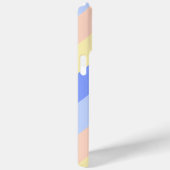 Coques Case-Mate iPhone Bleu pastel et diagonale jaune (Verso / Droite)