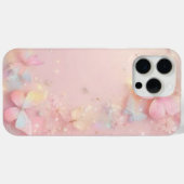 Coques Case-Mate iPhone Bleu pastel scintillant avec iPhone C Papillon ros (Verso (horizontal))