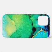 Coques Case-Mate iPhone BLEU PERSIEN, vert chartreuse. Très beau art (Verso (horizontal))