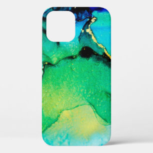 Case-Mate iPhone Case BLEU PERSIEN, vert chartreuse. Très beau art