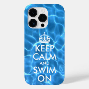 Coque Pour iPhone 14 Pro Bleu Piscine Eau Calme et Baignade