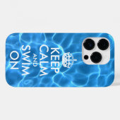 Coques Case-Mate iPhone Bleu Piscine Eau Calme et Baignade (Verso (horizontal))