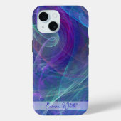 Coques Case-Mate iPhone Bleu pourpre Turquoise Airline Abstraction Monogra (Verso)