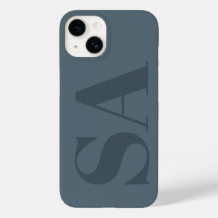 Coque Pour iPhone 14 Bleu Poussiéreux Rustique Aquarelle Minimaliste Co