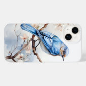 Coques Case-Mate iPhone Bleu printanier dans l'arbre florissant (Verso (horizontal))