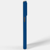 Coques Case-Mate iPhone Bleu Racing Stripes Minimal Initiales Monogramme (Verso / Droite)
