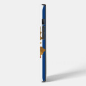 Coques Case-Mate iPhone Bleu rayures automnales avec Feuilles (Verso / Gauche)