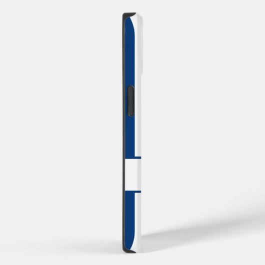 Coques Case-Mate iPhone Bleu rayures automnales avec monogramme (Verso / Droite)