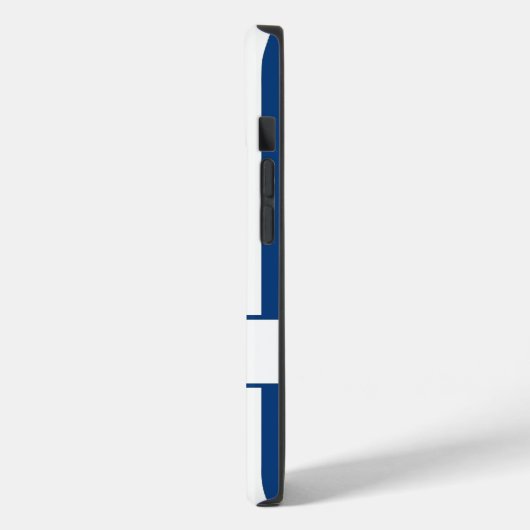 Coques Case-Mate iPhone Bleu rayures automnales avec monogramme (Verso / Gauche)