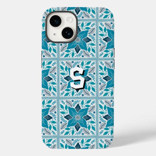 Coques Case-Mate iPhone Bleu Retro Tides de Noël Vibes (Verso)