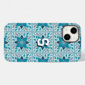 Coques Case-Mate iPhone Bleu Retro Tides de Noël Vibes (Verso (horizontal))