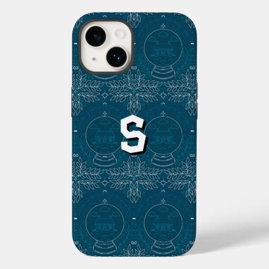 Coques Case-Mate iPhone Bleu Retro Tides de Noël Vibes (Verso)