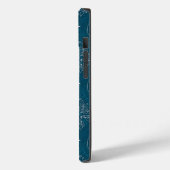Coques Case-Mate iPhone Bleu Retro Tides de Noël Vibes (Verso / Gauche)